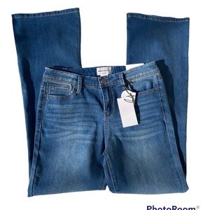 NWT For The Republic Denim Jeans Boot Cut Leg Med Blue Ladies 8